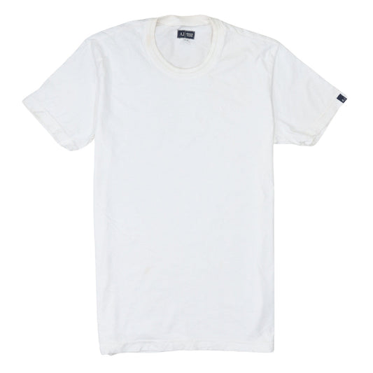 Armani Jeans Men's White XS Crew Neck Cotton T-Shirt