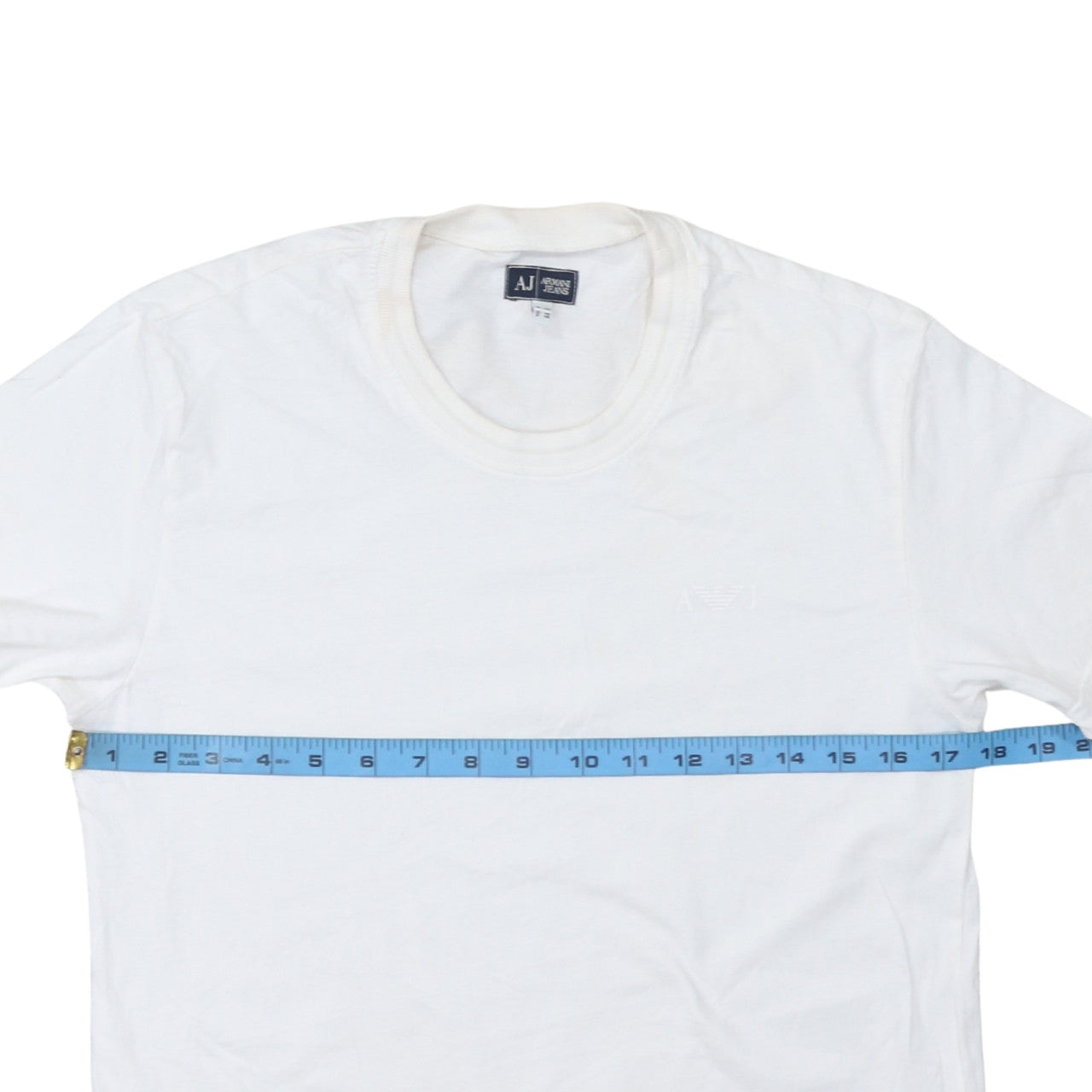 Armani Jeans Men's White XS Crew Neck Cotton T-Shirt