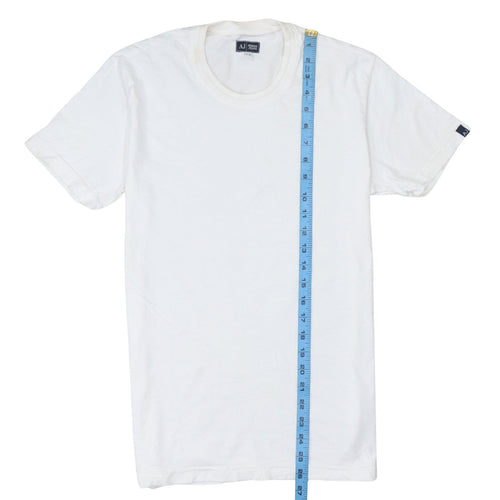 Armani Jeans Men's White XS Crew Neck Cotton T-Shirt
