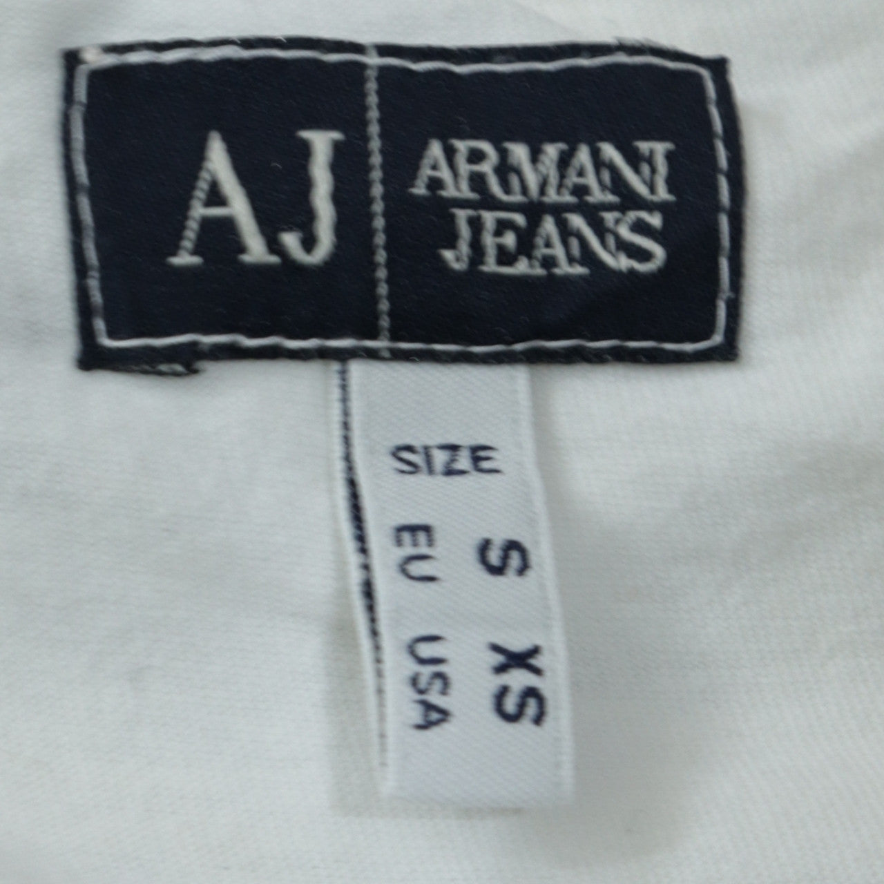 Armani Jeans Men's White XS Crew Neck Cotton T-Shirt