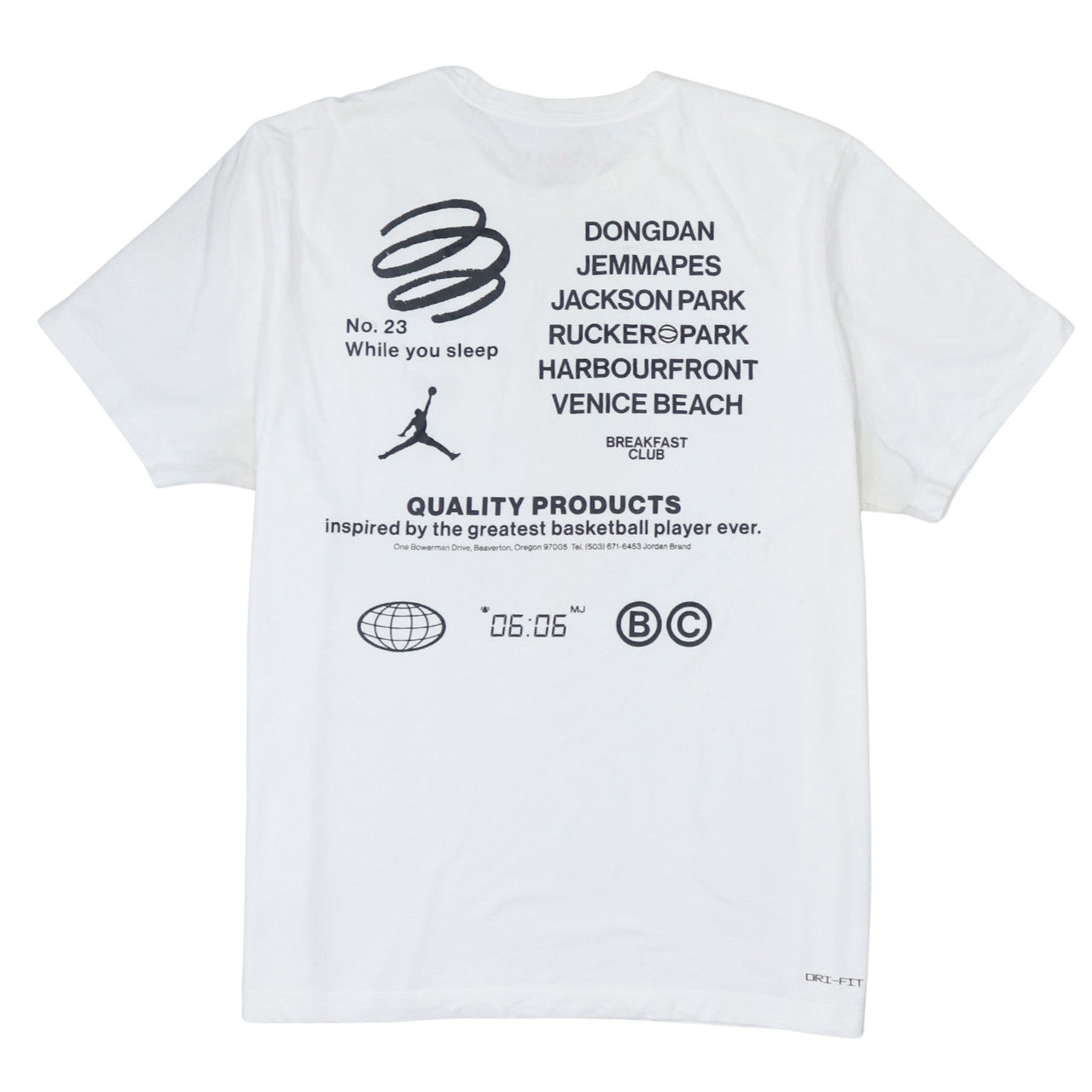 Nike Jordan Men's White 2XL Graphic Sports Crew Neck T-Shirt