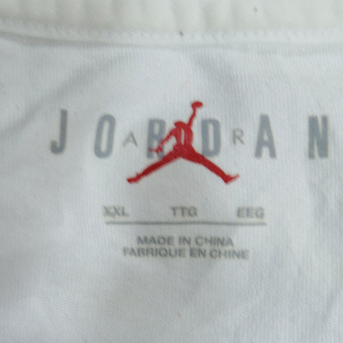 Nike Jordan Men's White 2XL Graphic Sports Crew Neck T-Shirt