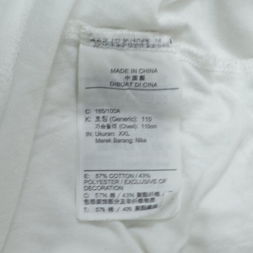Nike Jordan Men's White 2XL Graphic Sports Crew Neck T-Shirt