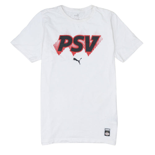 Puma Men’s White PSV Graphic Print Short Sleeve T-Shirt Size S