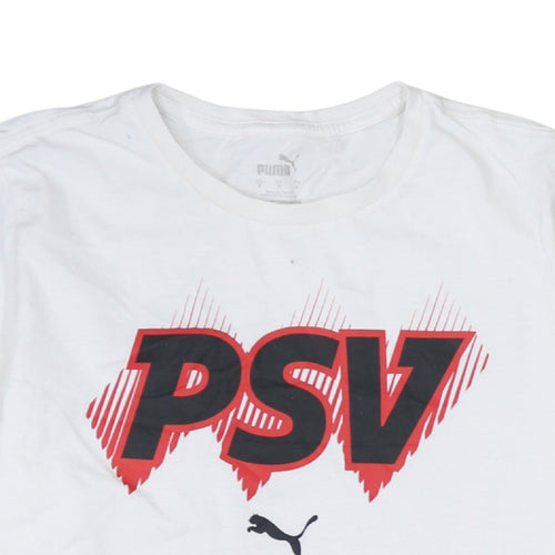 Puma Men’s White PSV Graphic Print Short Sleeve T-Shirt Size S