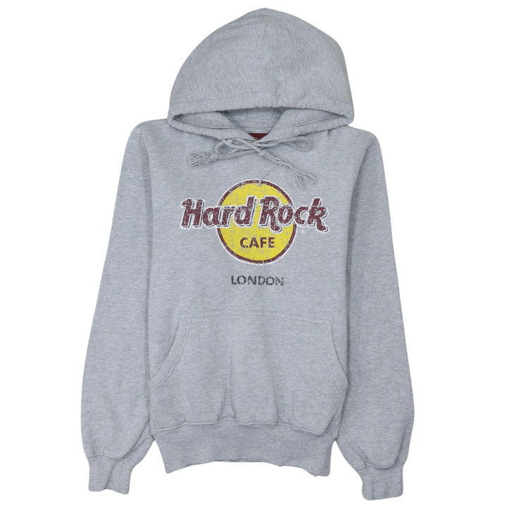 Hard Rock Cafe London Grey Hoodie Women Small Pullover Cotton Blend