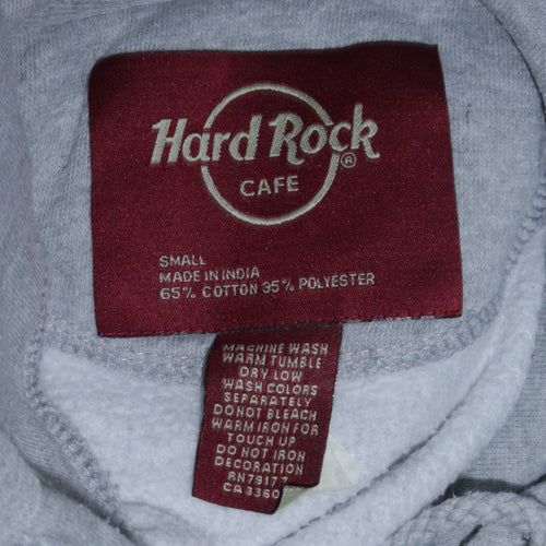 Hard Rock Cafe London Grey Hoodie Women Small Pullover Cotton Blend