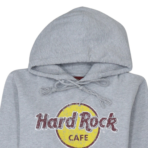 Hard Rock Cafe London Grey Hoodie Women Small Pullover Cotton Blend