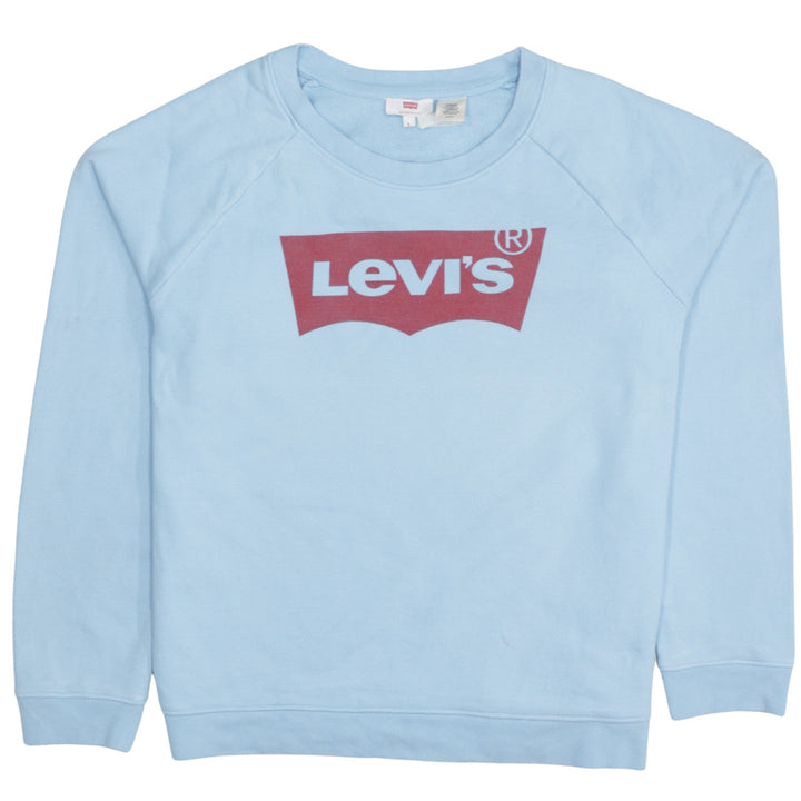 Levi's Mens Blue Logo Crew Neck Pullover Sweatshirt Size S