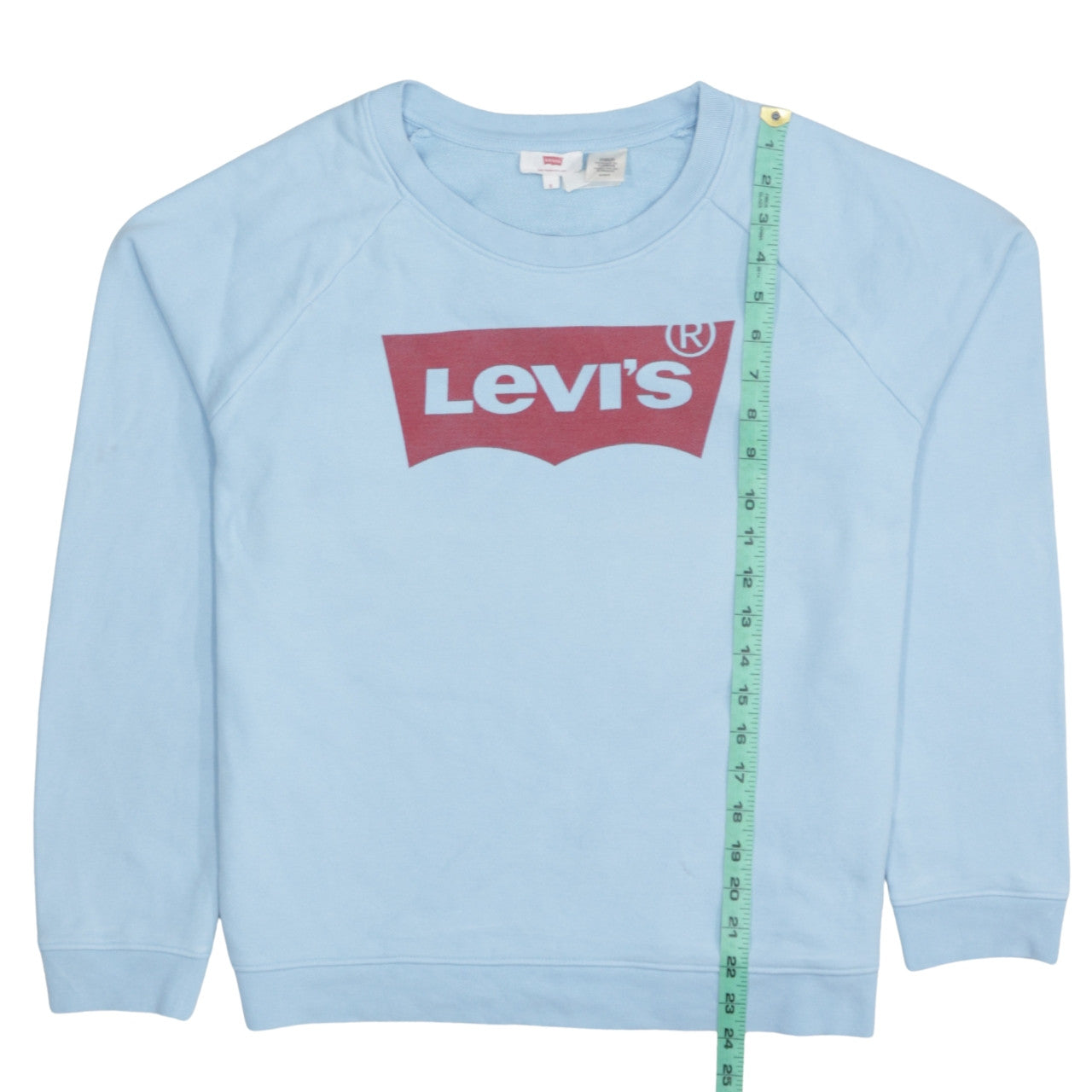 Levi's Mens Blue Logo Crew Neck Pullover Sweatshirt Size S