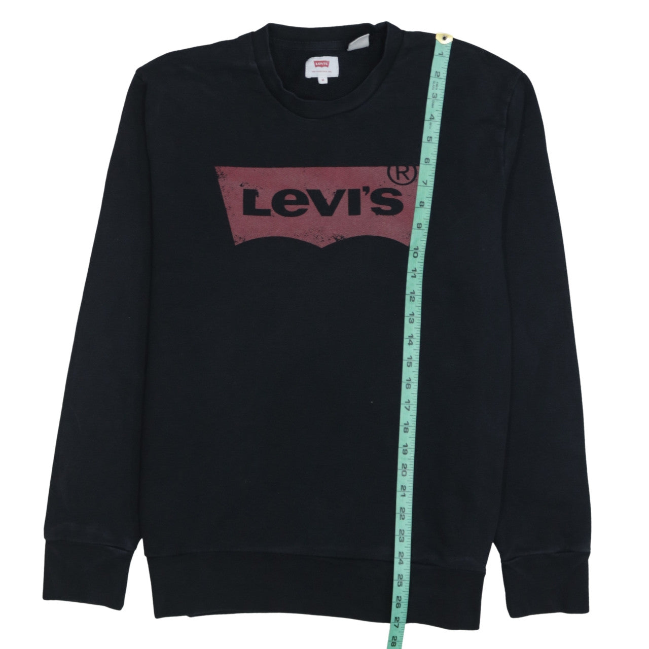 Levi's Men's Black Logo Crew Neck Sweatshirt Size M