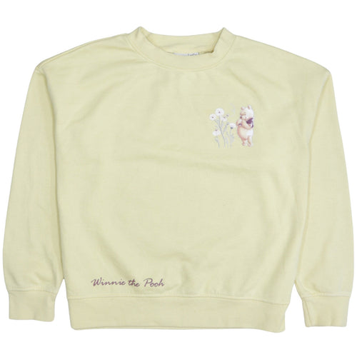Disney Women Yellow Winnie the Pooh Pullover Sweatshirt XS