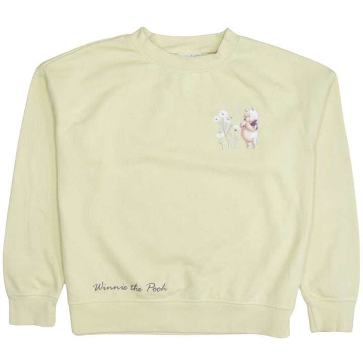 Disney Women Yellow Winnie the Pooh Pullover Sweatshirt XS
