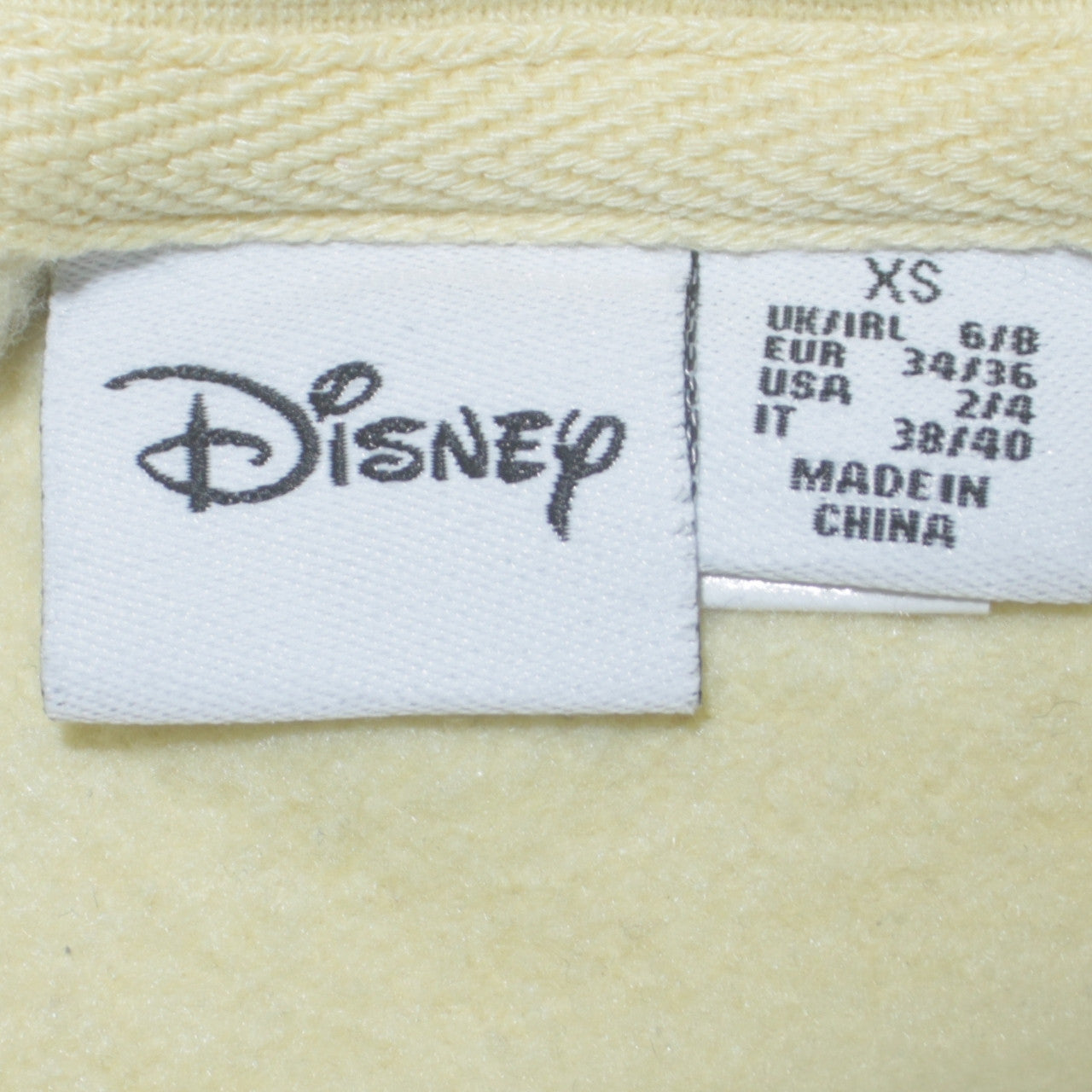 Disney Women Yellow Winnie the Pooh Pullover Sweatshirt XS
