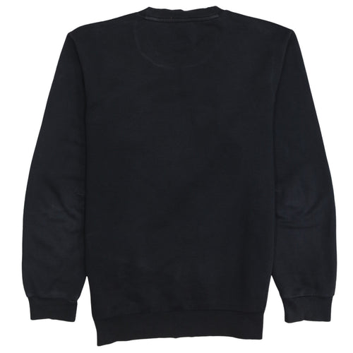 Adidas Men's Black Regular Fit Crew Neck Logo Sweatshirt Size M