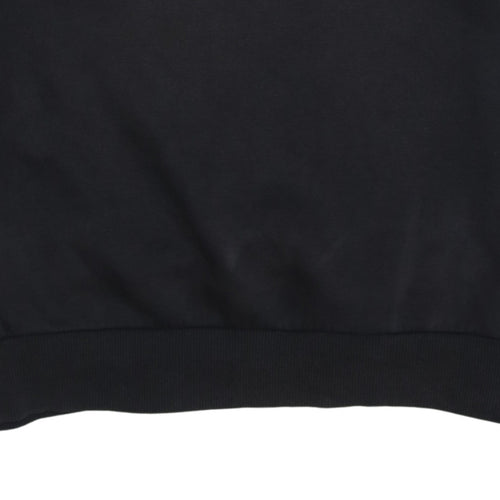 Adidas Men's Black Regular Fit Crew Neck Logo Sweatshirt Size M