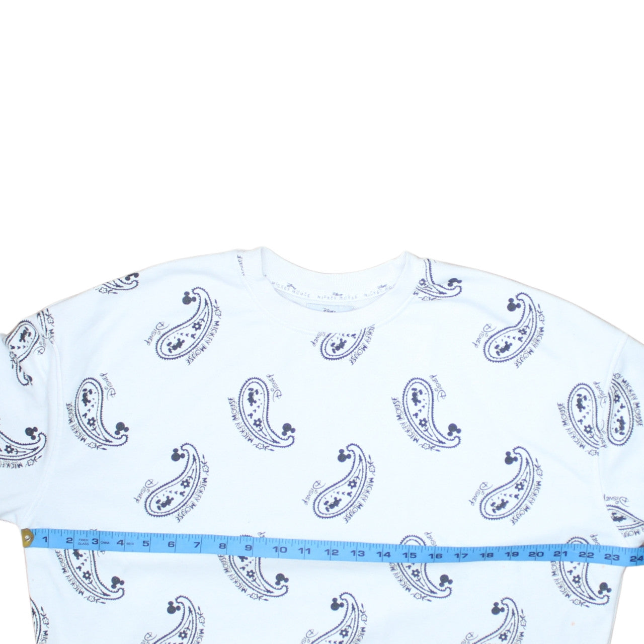 Primark Disney Mickey Mouse White Paisley Women's Sweatshirt M