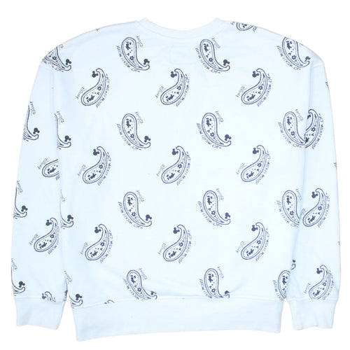 Primark Disney Mickey Mouse White Paisley Women's Sweatshirt M