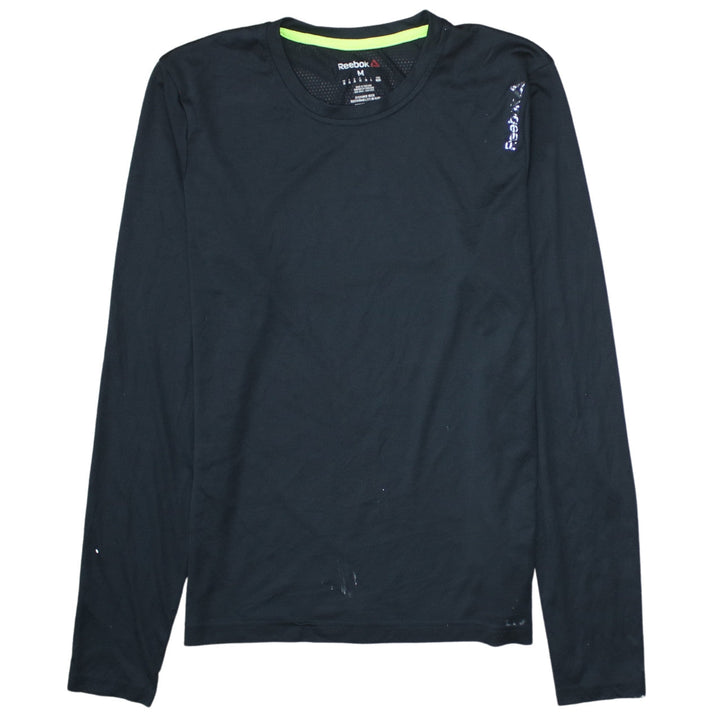 Reebok Mens Black Long Sleeve Athletic Training Top M