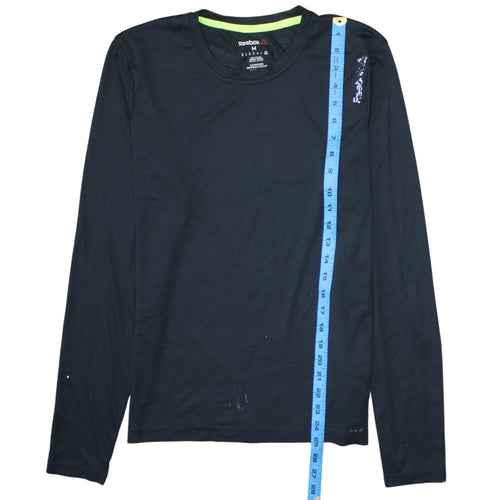 Reebok Mens Black Long Sleeve Athletic Training Top M