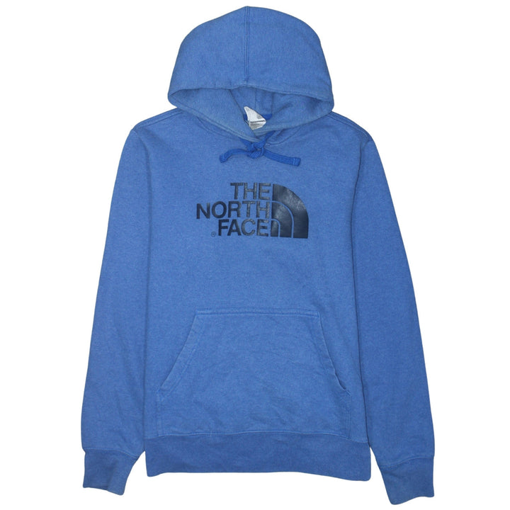The North Face Men's Blue Pullover Hoodie S Fleece Logo Sweatshirt
