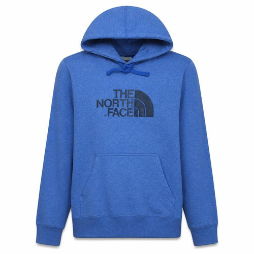 The North Face Men's Blue Pullover Hoodie S Fleece Logo Sweatshirt