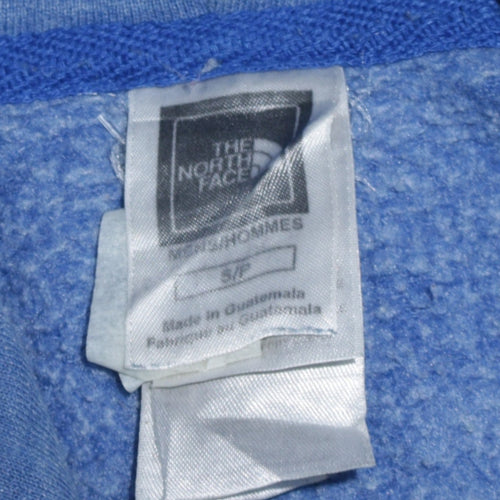 The North Face Men's Blue Pullover Hoodie S Fleece Logo Sweatshirt
