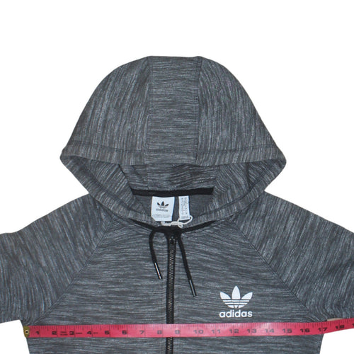 Adidas Women’s Grey Full Zip Hoodie XS - Hooded Sweatshirt
