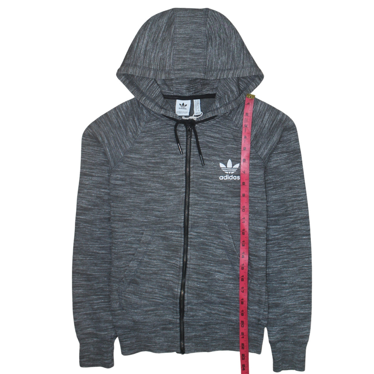 Adidas Women’s Grey Full Zip Hoodie XS - Hooded Sweatshirt