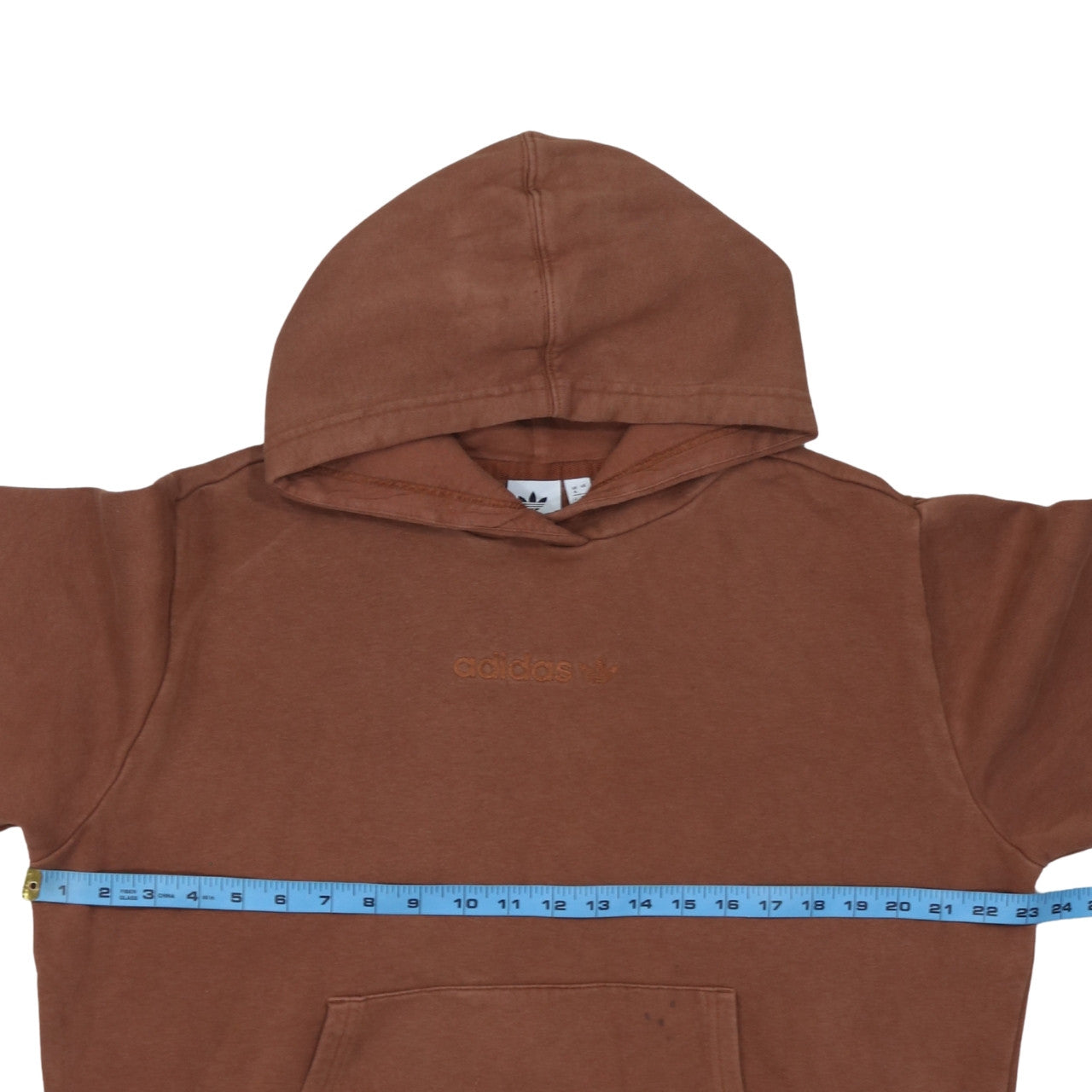 Adidas Womens Brown Hooded Pullover Hoodie Size 8 Cotton Blend