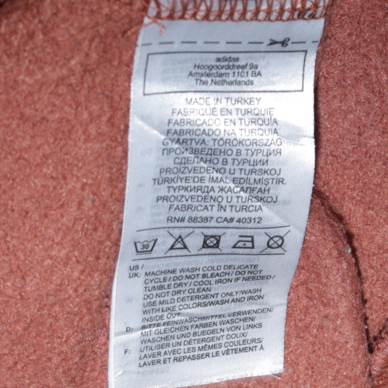Adidas Womens Brown Hooded Pullover Hoodie Size 8 Cotton Blend