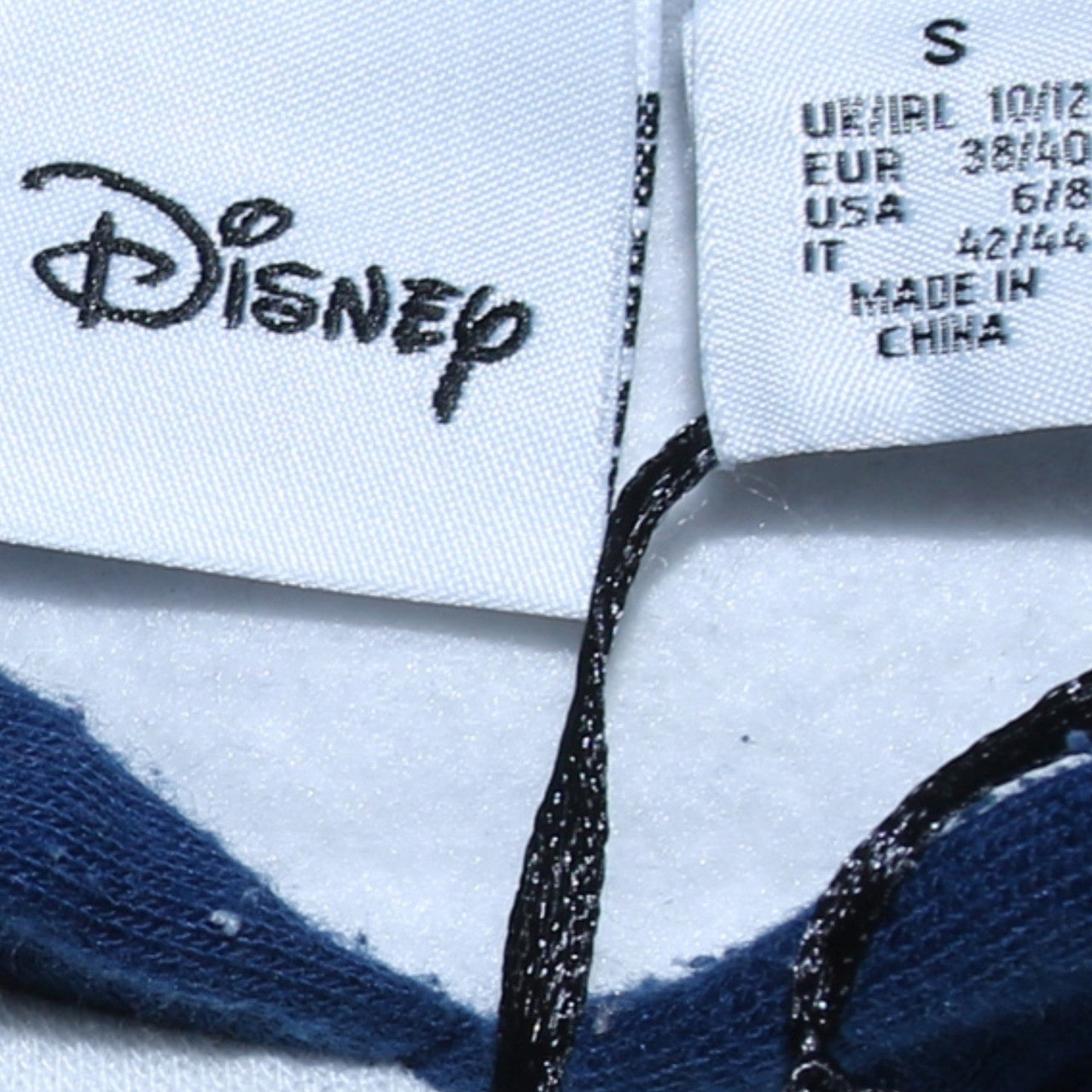 Disney Womens Blue & White Stitch Hoodie Size S Pullover