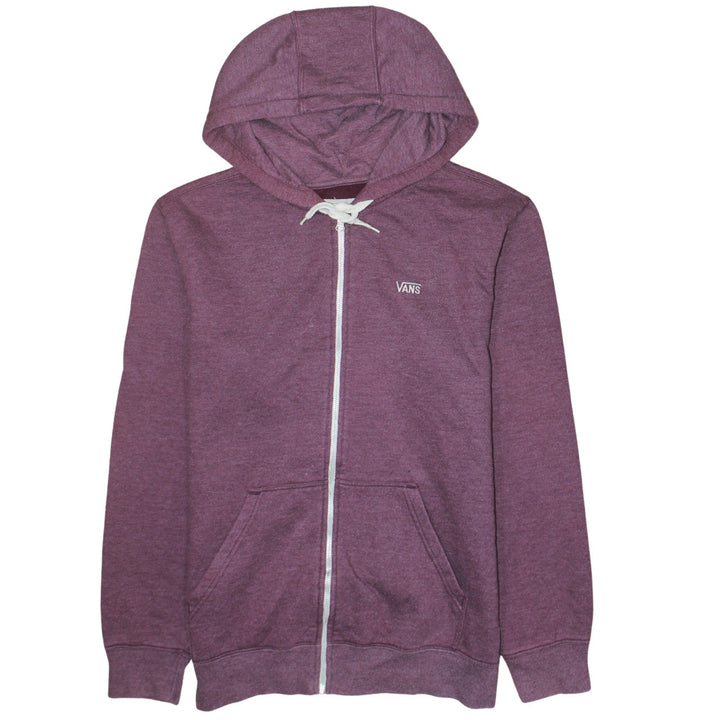 Vans Boys Purple Full Zip Hoodie Size M Cotton Blend Skateboard Style