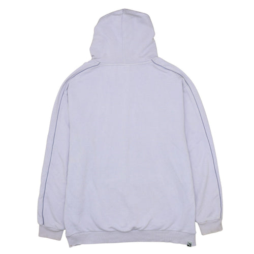 PUMA Women Lavender Hoodie Size 12 Floral Embroidered Pullover
