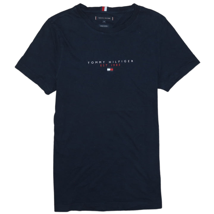 Tommy Hilfiger Women's Black XS Organic Cotton Crew Neck T-Shirt