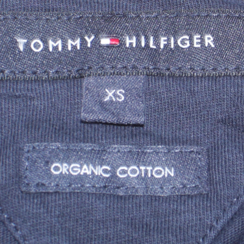 Tommy Hilfiger Women's Black XS Organic Cotton Crew Neck T-Shirt