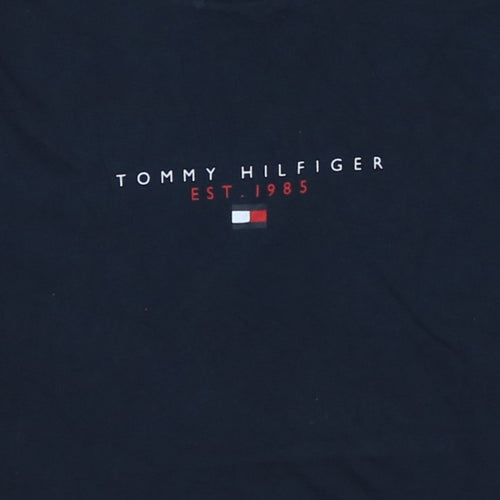 Tommy Hilfiger Women's Black XS Organic Cotton Crew Neck T-Shirt