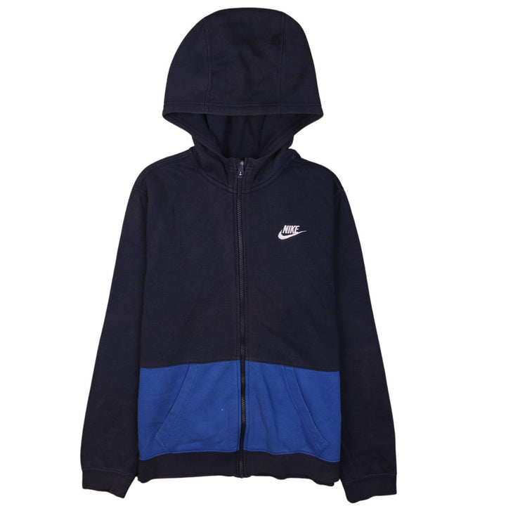 Nike Boys Blue & Navy Full Zip Hoodie XL 13-15 Years Cotton Blend