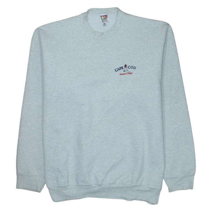 Fruit of the Loom Mens Grey 2XL Pullover Crew Neck Sweatshirt
