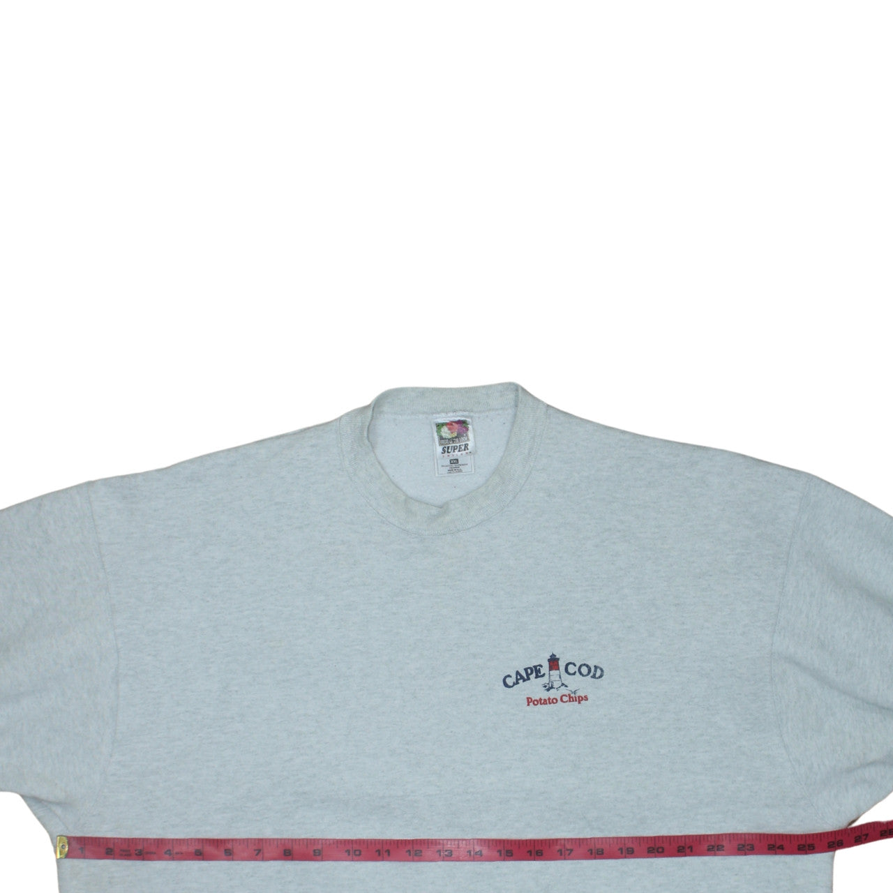 Fruit of the Loom Mens Grey 2XL Pullover Crew Neck Sweatshirt