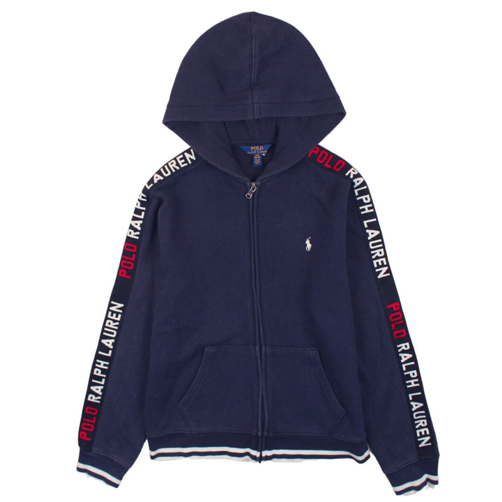 Ralph Lauren Boys Navy Full Zip Hoodie Size 14-16 Years Cotton Blend