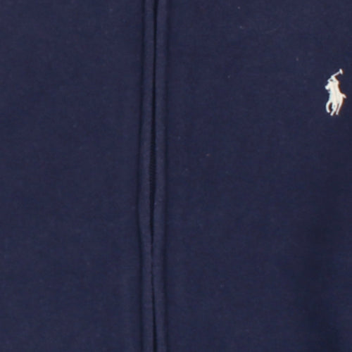 Ralph Lauren Boys Navy Full Zip Hoodie Size 14-16 Years Cotton Blend