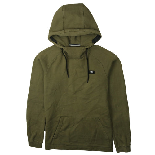 Nike Men's Green Pullover Hoodie Size S Regular Fit Fleece Sweatshirt