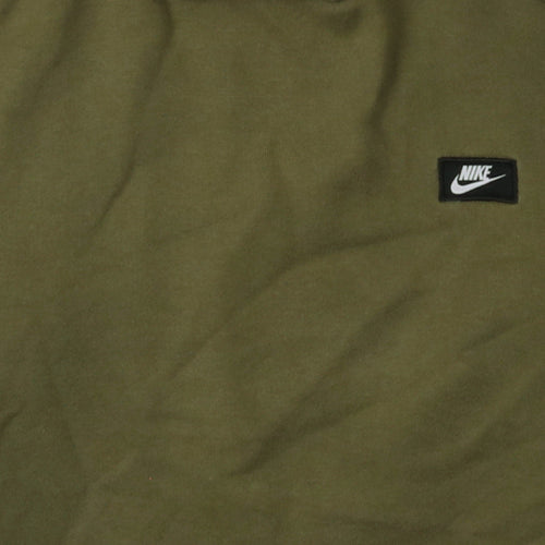 Nike Men's Green Pullover Hoodie Size S Regular Fit Fleece Sweatshirt