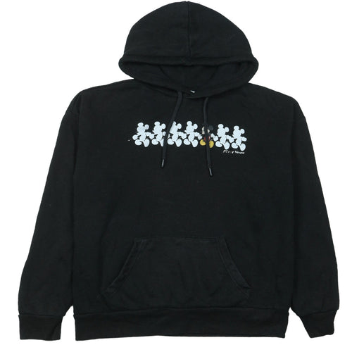 Disney Womens Black Mickey Mouse Pullover Hoodie XS
