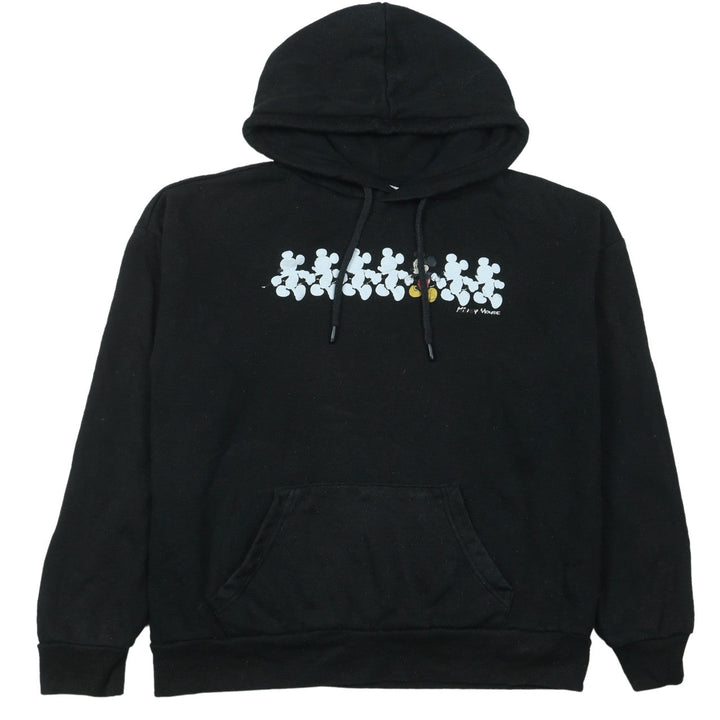 Disney Womens Black Mickey Mouse Pullover Hoodie XS