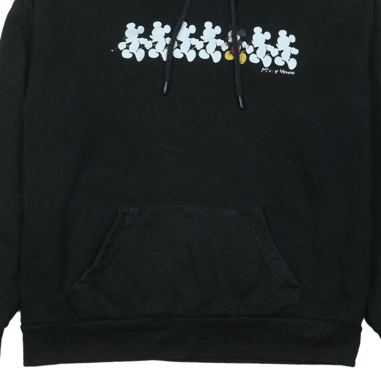 Disney Womens Black Mickey Mouse Pullover Hoodie XS