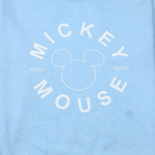 Disney Women’s Blue Mickey Mouse Crew Neck Sweatshirt XS