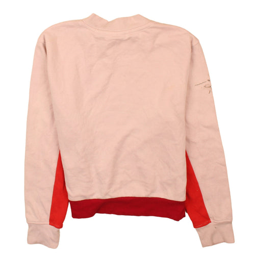 Champion Womens Pink Red Colourblock Sweatshirt Medium Cotton