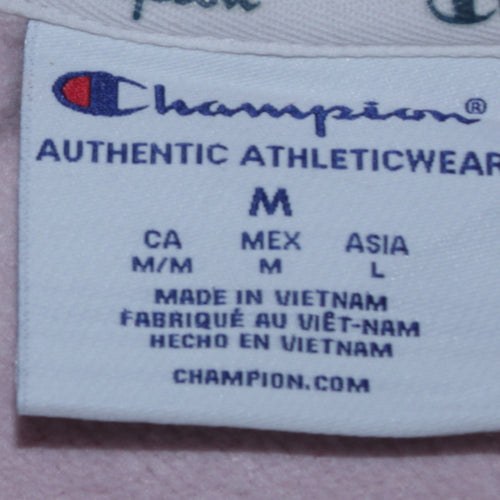 Champion Womens Pink Red Colourblock Sweatshirt Medium Cotton